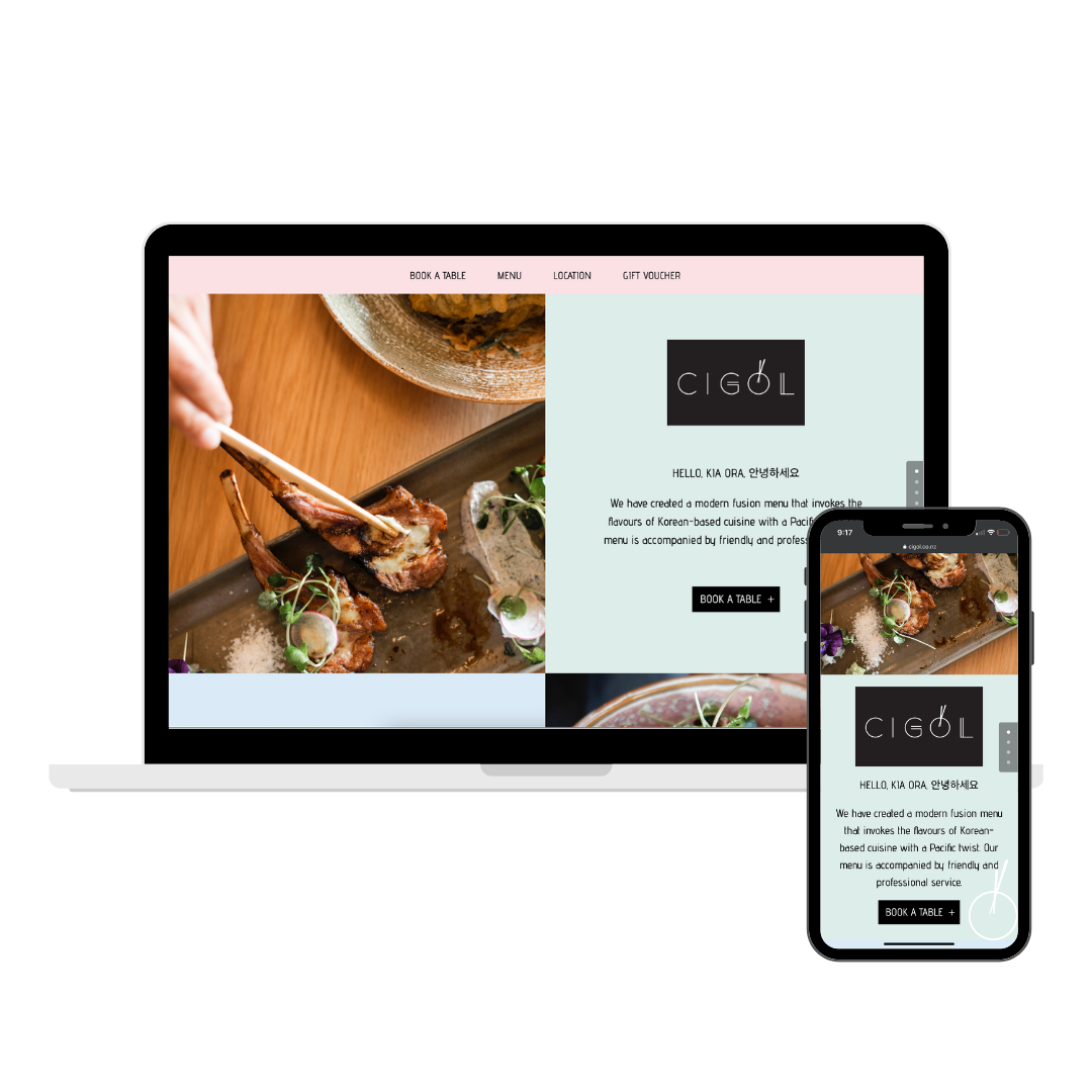 Cigol website design by Grahn Creative
