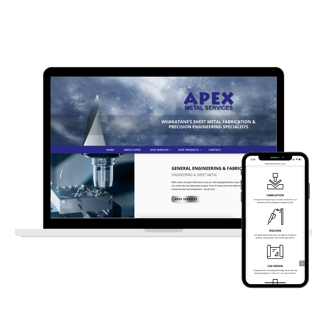 Apex Metal Services Website Design by Grahn Creative