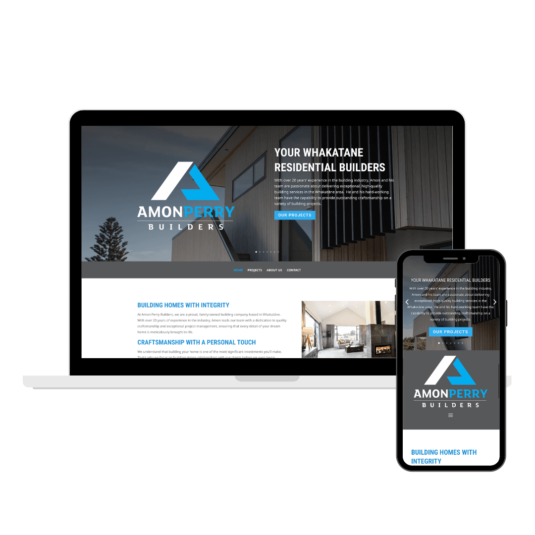 Amon Perry Builders website design 