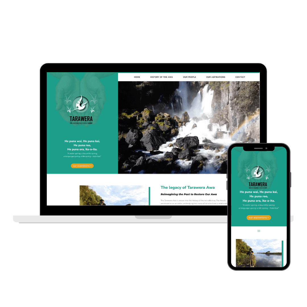 Tarawera Awa Restoration Strategy Group Website Design