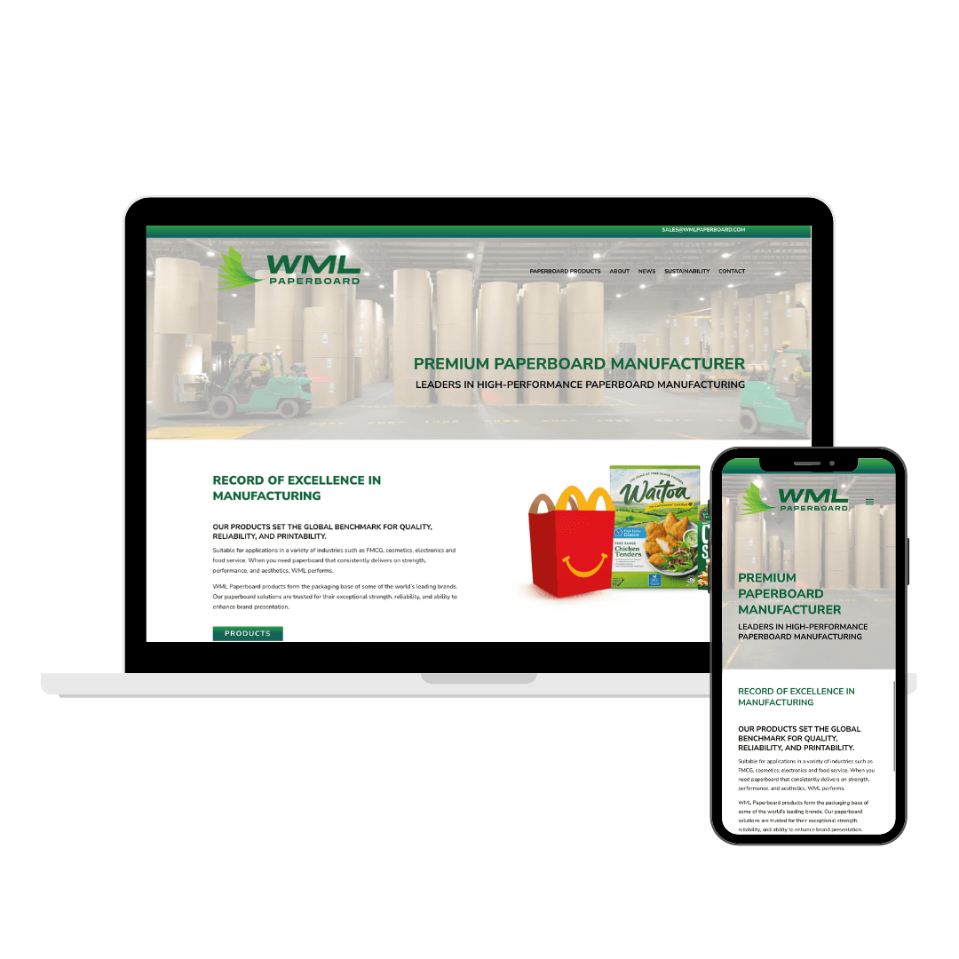 WML Paperboard Website Design