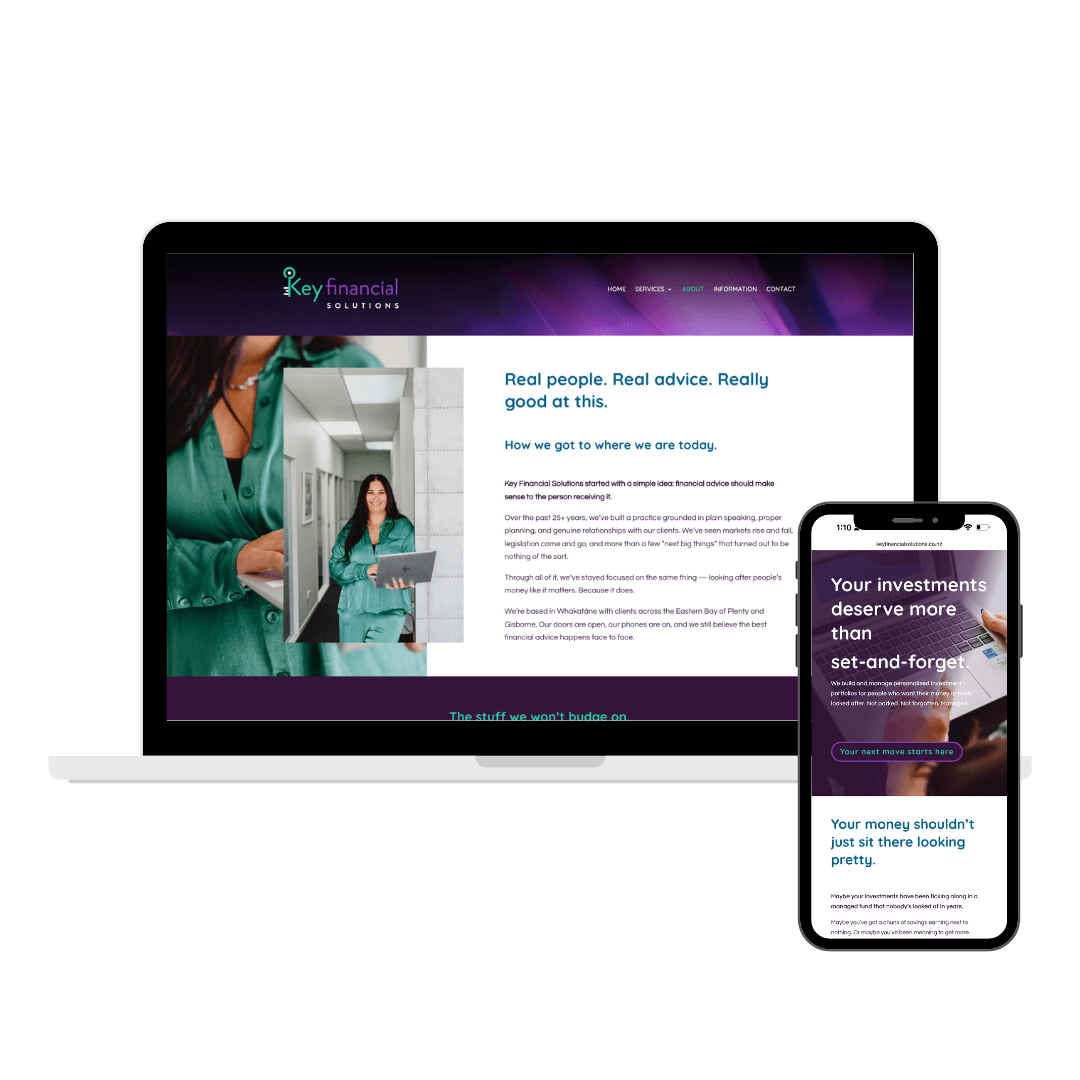 Financial Services website design