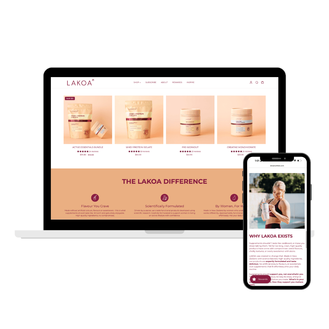 Shopify Website Design Lakoa Nutrition